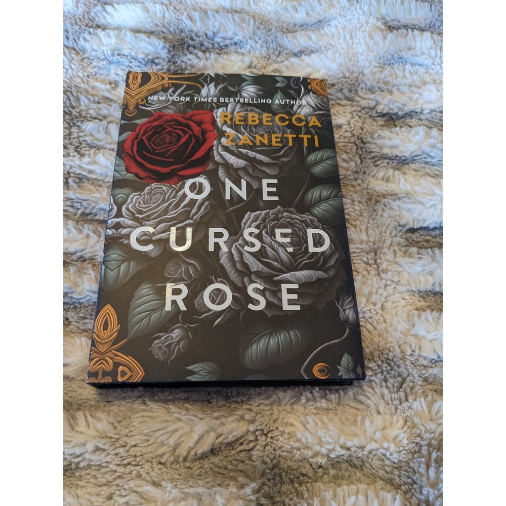 One Cursed Rose Rebecca Zanetti Hardcover Sprayed Edges Fantasy Romance Book